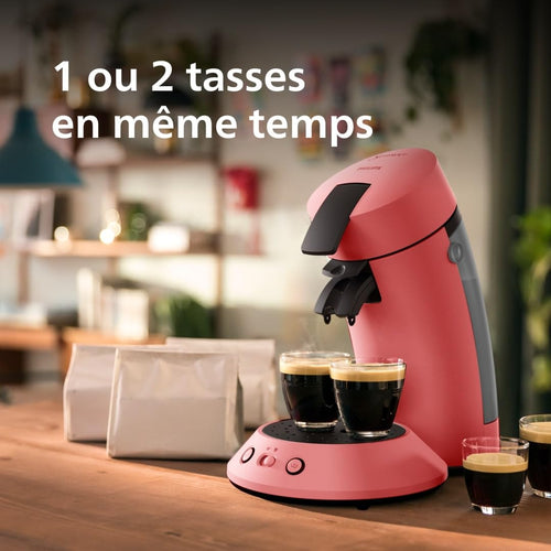 Cafetière à dosettes Original Plus CSA210/35 Rouge Tendre – Design contemporain