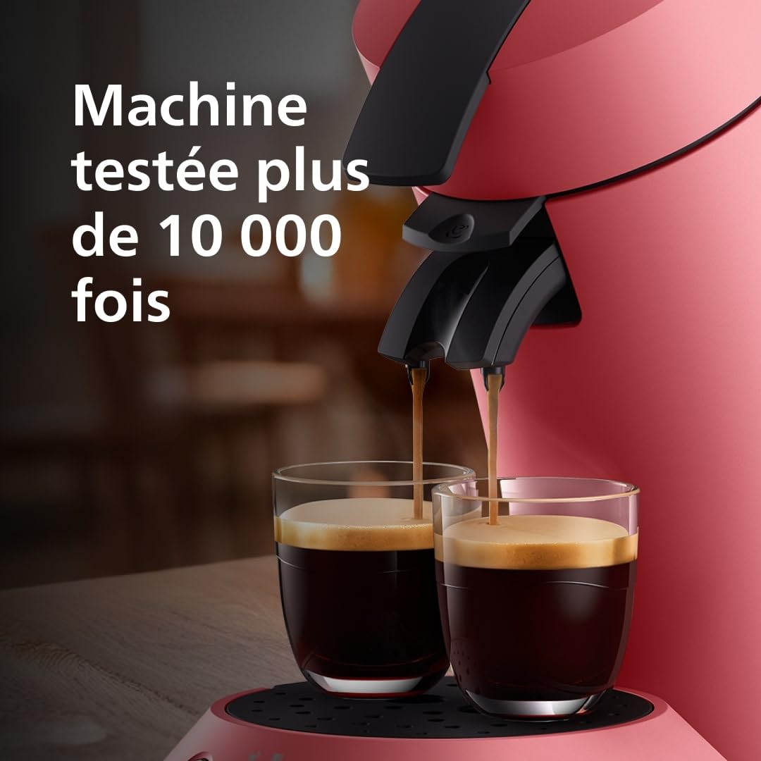 Cafetière à dosettes Original Plus CSA210/35 Rouge Tendre – Design contemporain