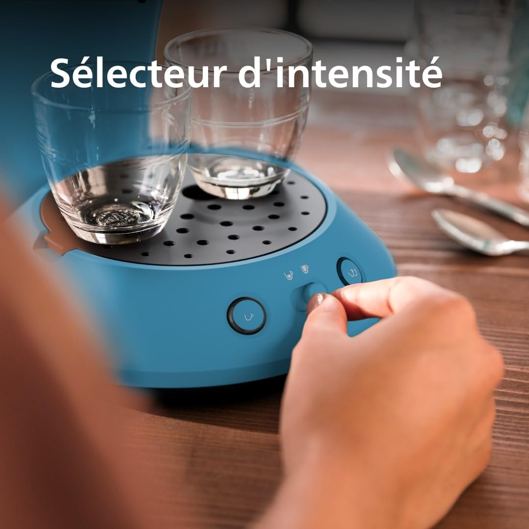 Machine à café dosettes CSA210/00 Bleu Paon – Finition mate moderne