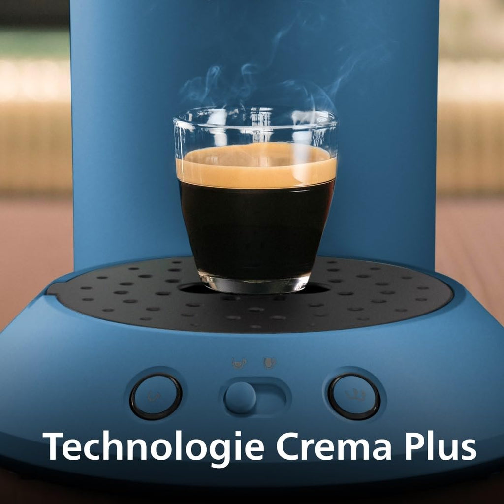 Machine à café dosettes CSA210/00 Bleu Paon – Finition mate moderne