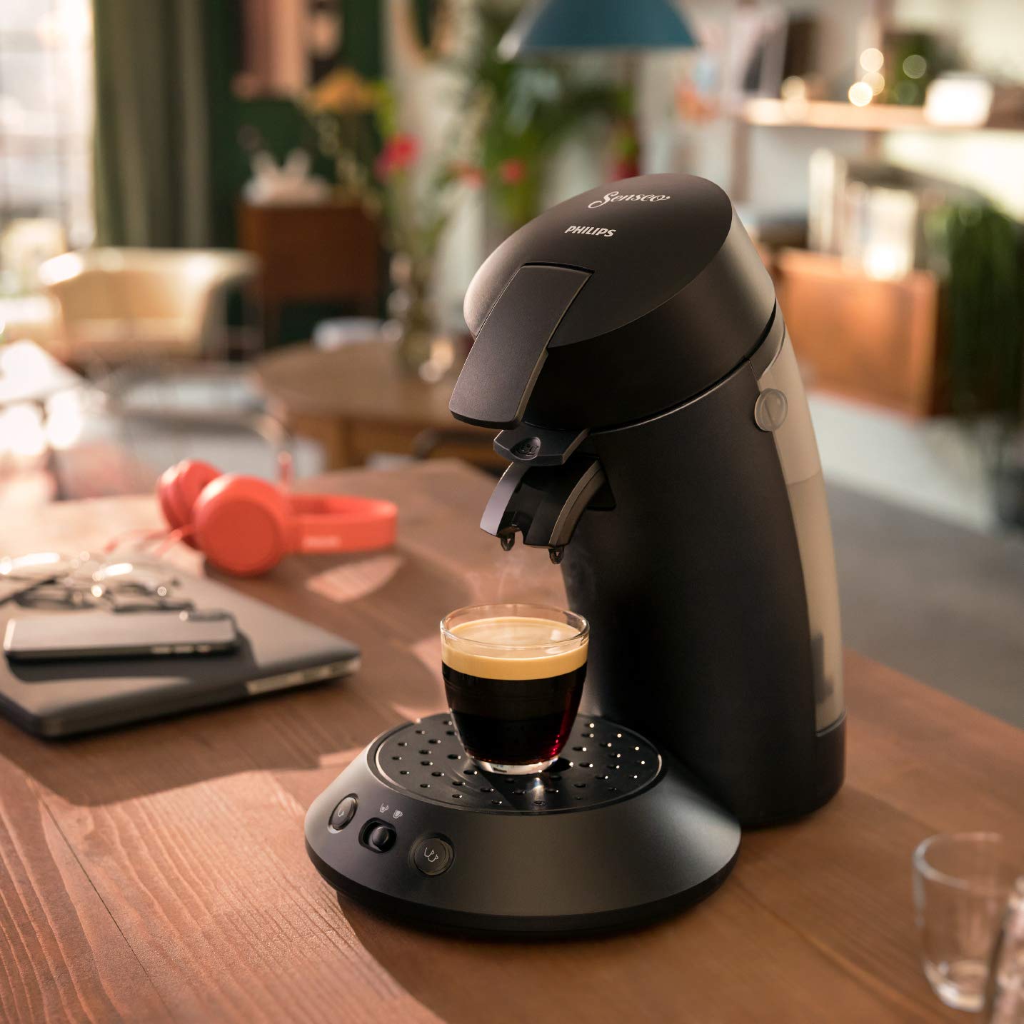 Cafetière à dosettes Original Plus CSA210/61 Noir Intense – Crème onctueuse garantie