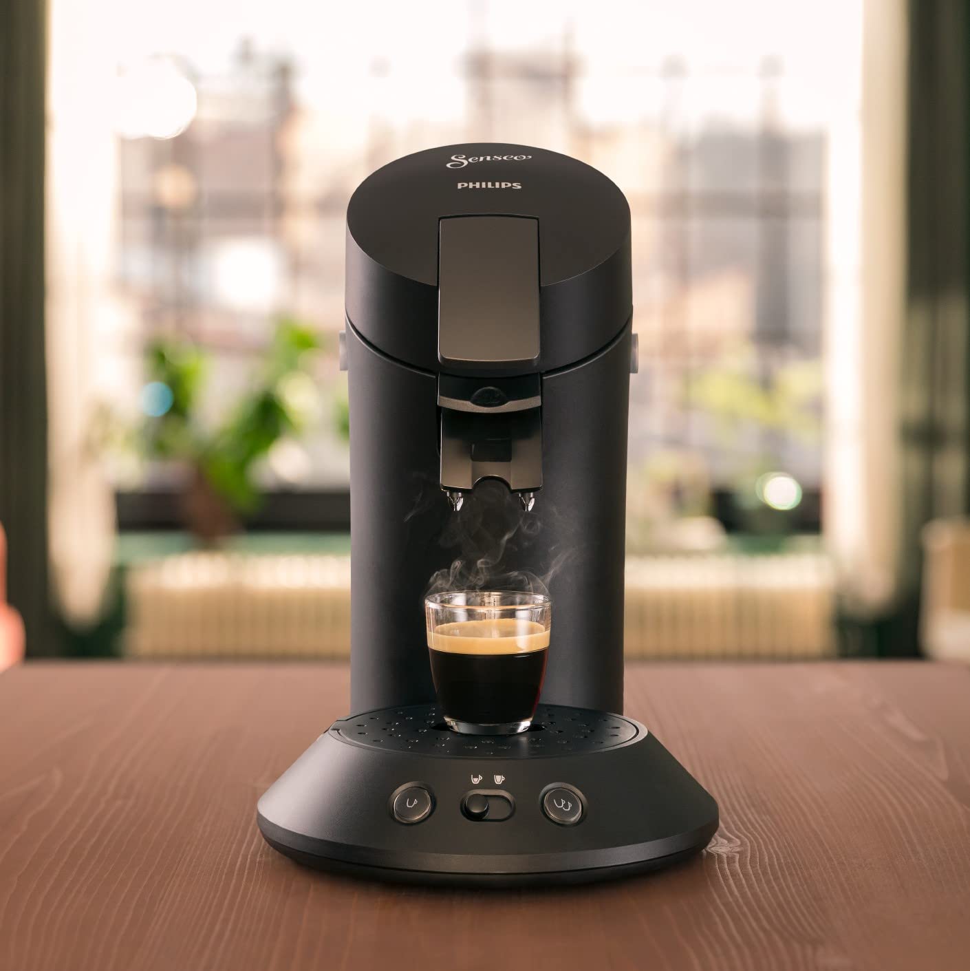 Machine à café à dosettes CSA210/22 Noire – Intensité réglable & Coffee Boost