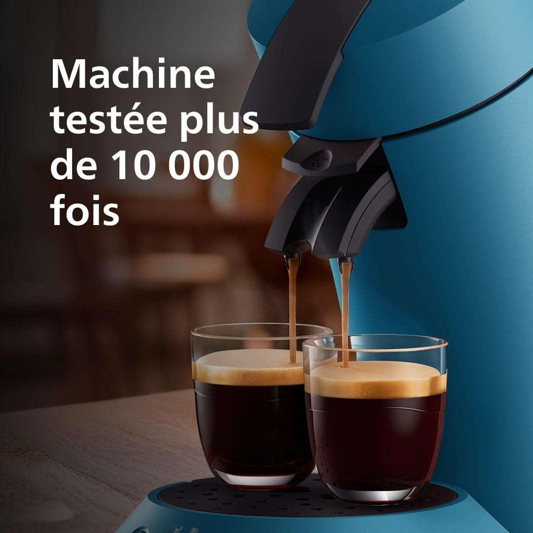 Machine à café dosettes CSA210/00 Bleu Paon – Finition mate moderne