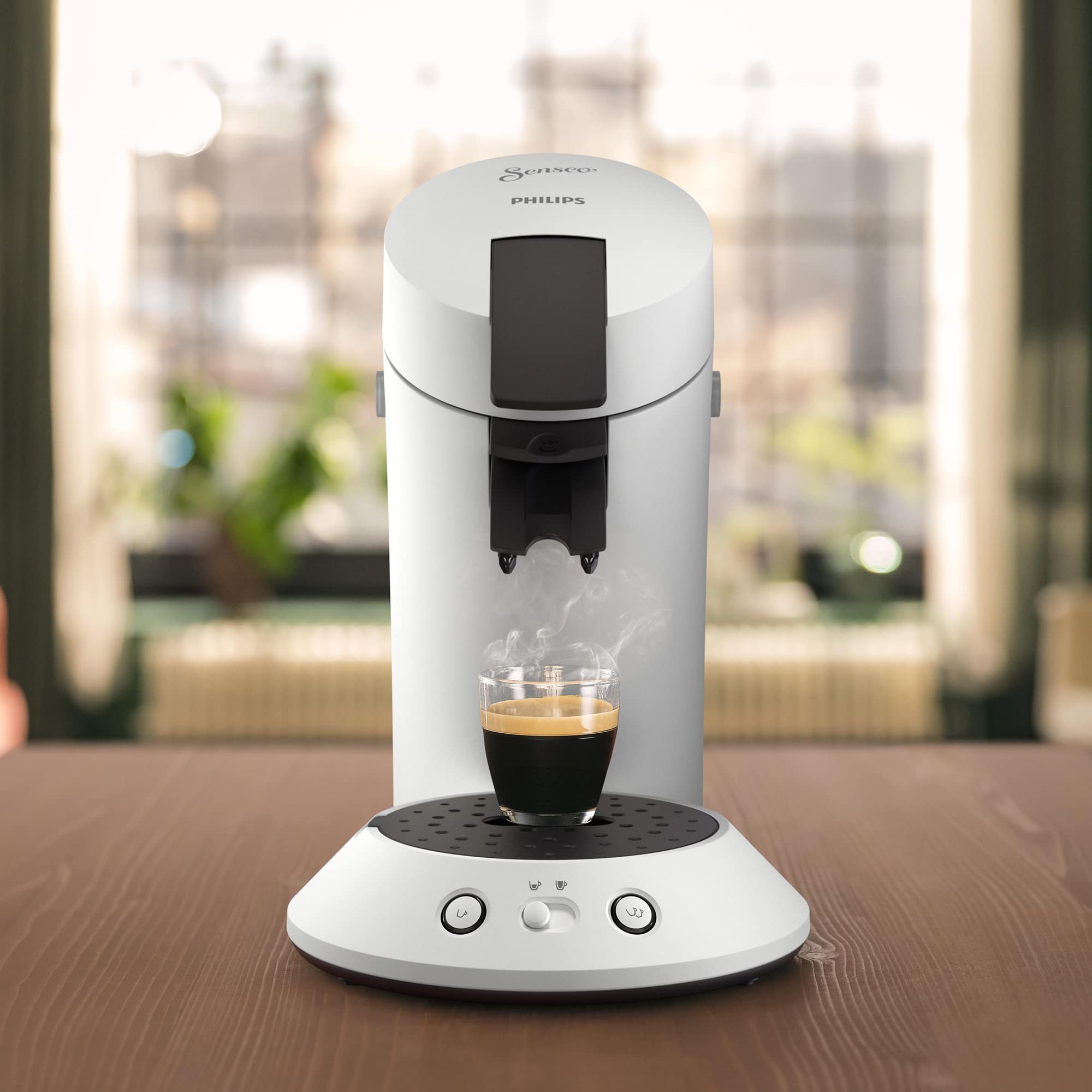 Cafetière à dosettes Original Plus CSA210/10 Blanche – 1 ou 2 tasses