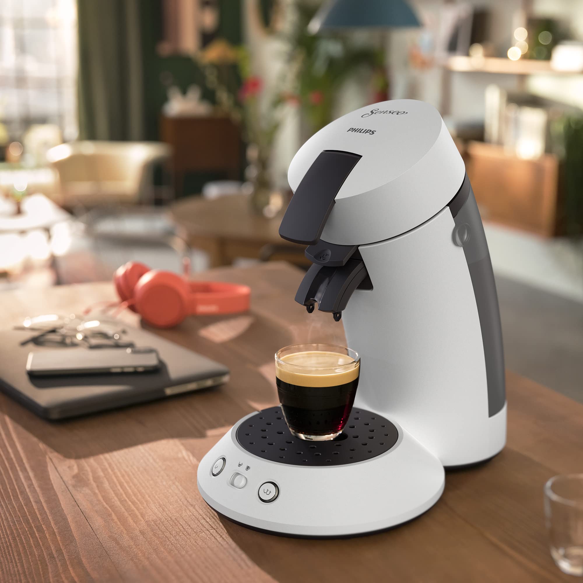 Cafetière à dosettes Original Plus CSA210/10 Blanche – 1 ou 2 tasses