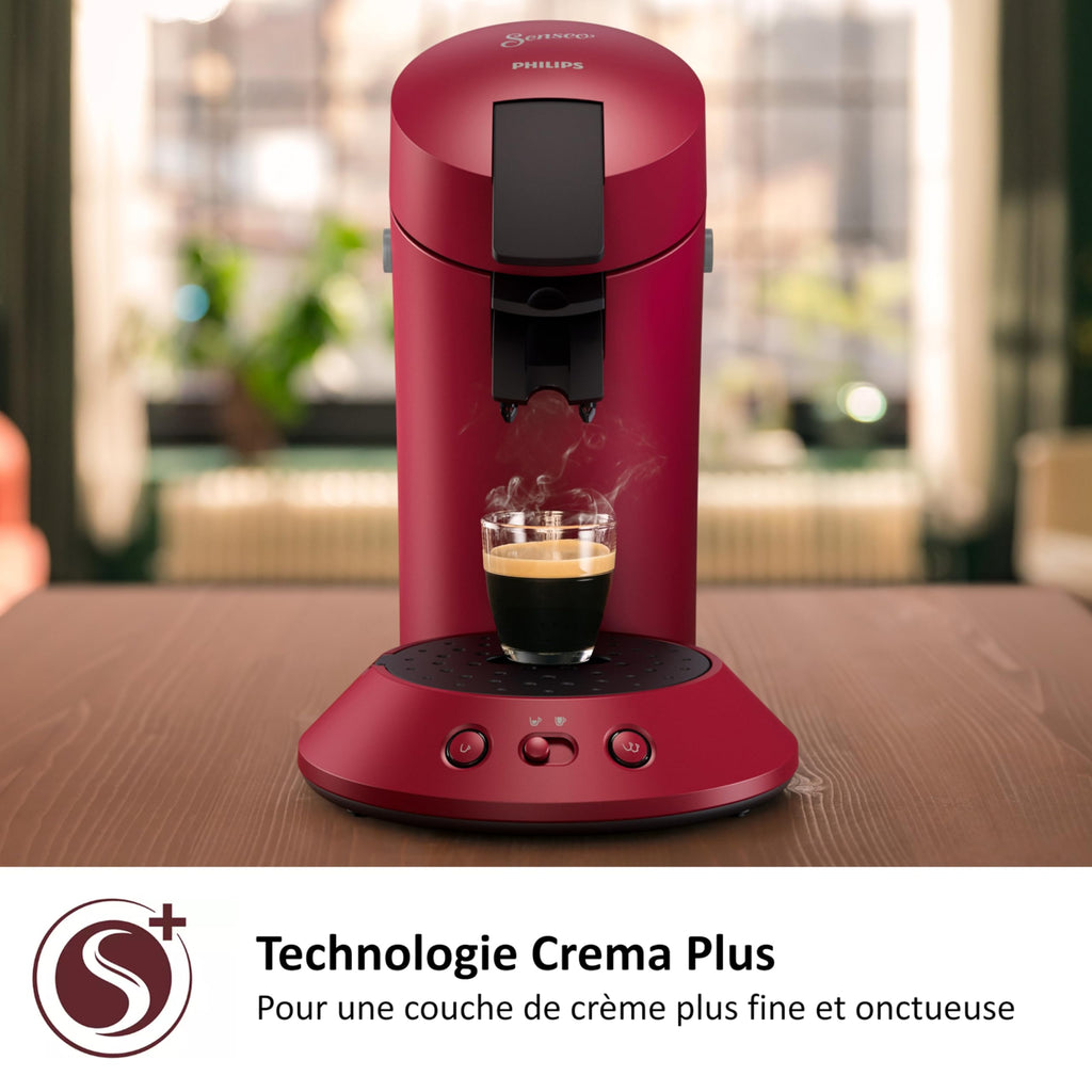 Cafetière dosettes Original Plus CSA210/91 Rouge – Booster d'arômes intégré