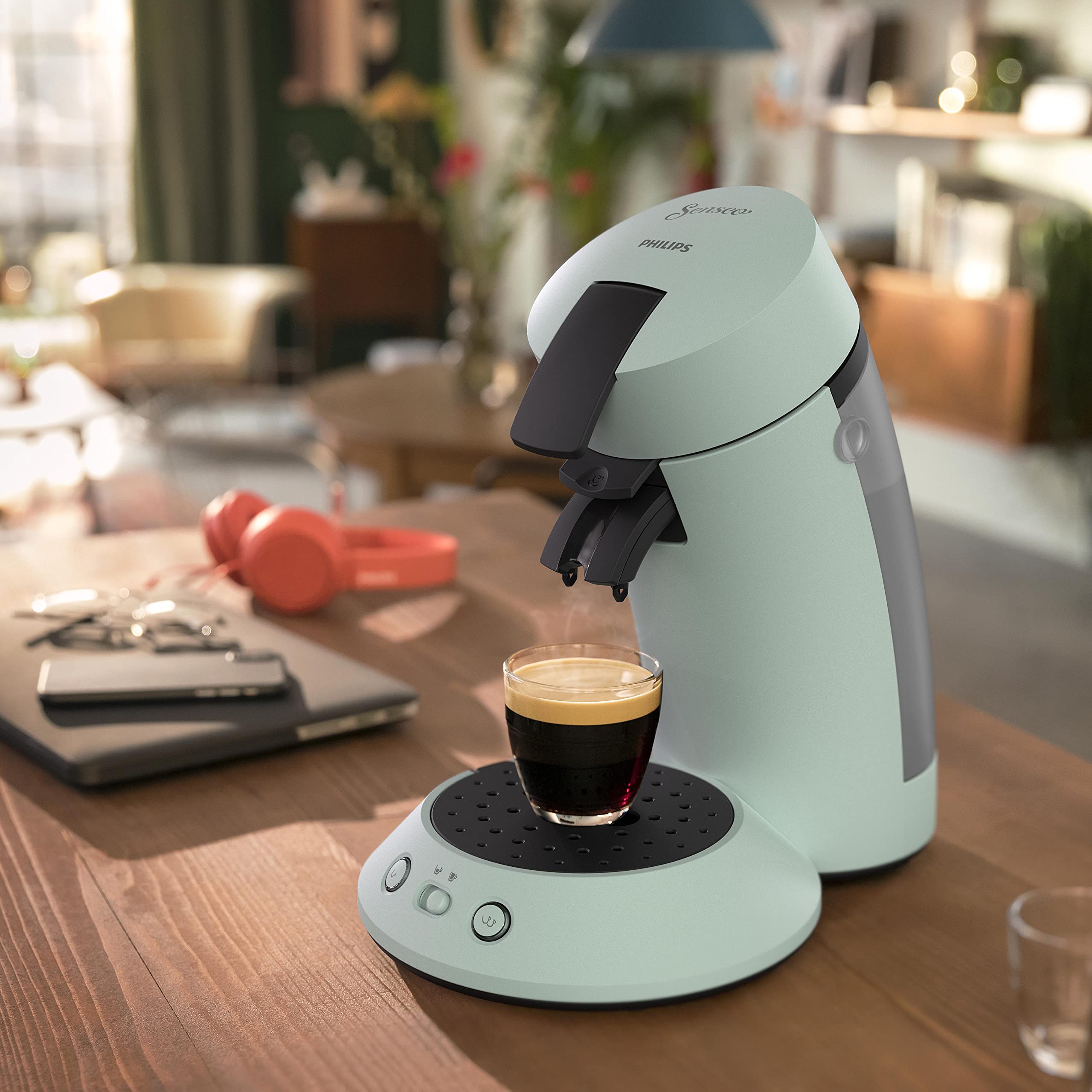 Cafetière à dosettes Original+ Menthe Pâle CSA210/21 – Design mat élégant