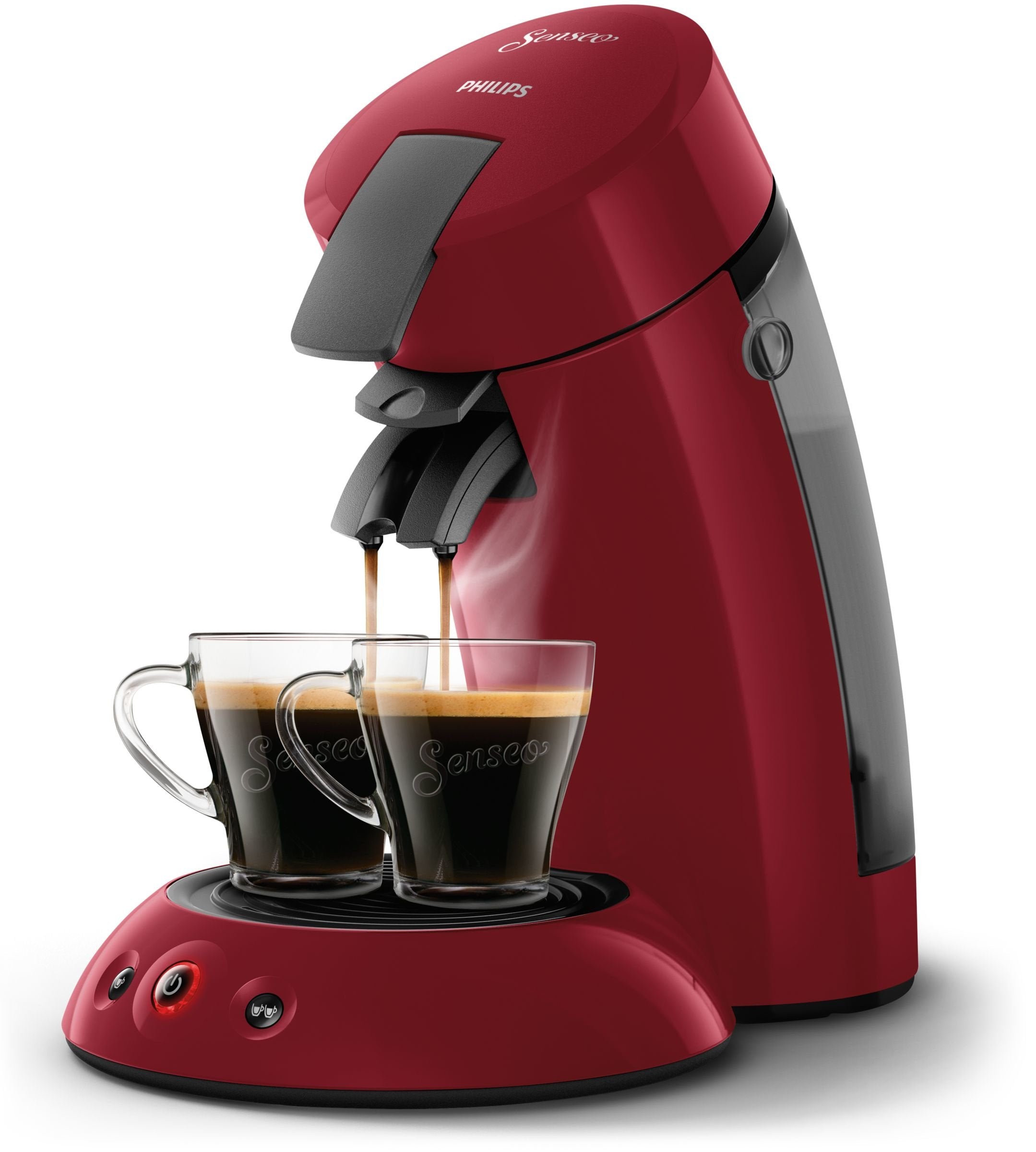 Machine café dosettes HD6553/81 Rouge – Autonome & compacte 1450W