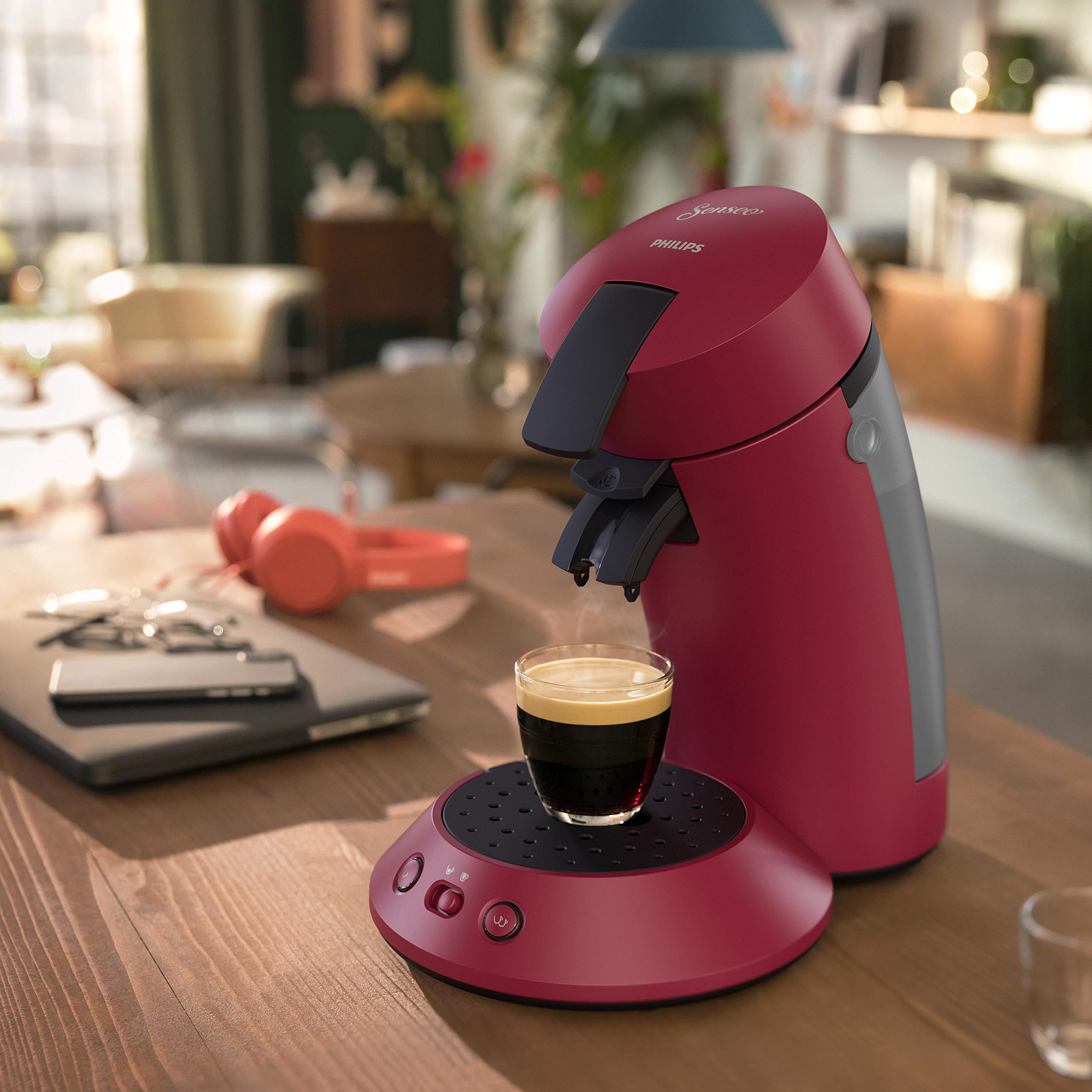 Cafetière dosettes Original Plus CSA210/91 Rouge – Booster d'arômes intégré
